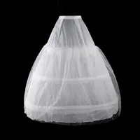 Petticoats Womens 2 Layers Mesh 3 Hoops White Wedding Gridal Gown Dress Petticoat Elastic Waistband DrawString A-Line Underskirt Crinoline