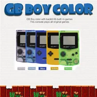 GB Junge Klassische Farbfarbe Handheld-Spielkonsole 2.7 "Game Player mit Hintergrundbeleuchtung 66 eingebaute Spiele in Stocka41