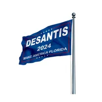 Desantis 2024 America Florida 3 'X 5'Ft Flags 야외 배너 100D 폴리 에스터 고품질 황동 그로밋