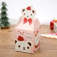 Buardada de regalos Caja de embalaje de manzana Cartoon Snowman de nieve Santa Claus estampados con suministros de galletas de chocolate de Navidad Cajas de papel