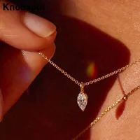 KnobSpin Stars 'samego stylu Real 9k Gold 0.3 Moissanite Wisiorek Z GRA Naszyjnik Ślubny dla Kobiet Fine Jewelry