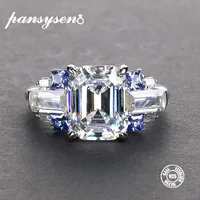 Cluster Ringe Pansysen 5 Farben Exquisite Frauen Hochzeit Engagement Moissanite Naturstein 100% S925 Silber Schmuck Ring Größe 5-12