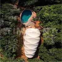 Sri Lanka Membran Struktur Hotel Zelt Garten Gewächshäuser Outdoor Popularity Punch in Camping High-End Zelt Kundenspezifische Produkte