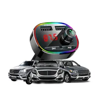 Bluetooth 5.0 FM Sender für Auto, 3.0 Wireless Bluetooth FM Radio Adapter Music Player FM Transmitter / Car Kit mit Freisprecheinrichtung A2