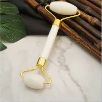 White face relaxation tool/jade massager face stone double-head massage roller