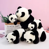 Zappget spielzeug plüschtier baby panda kawaii gefüllte puppe hochwertige dreidimensionale pp baumwolle kurze plüsch weihnachten geschenk niedlich tier öffnen der box Überraschung großhandel