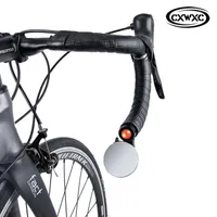 Grezyk rowerowy CXWXC Widok z tyłu Lusterka Drop Pręt Lustro do LED Drogi Led Lights Convex Stalowe Akcesoria Obiektywowe Końcowe Rower