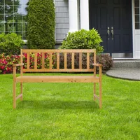 US Stock 44-inch outdoor terrace wooden Patio Benches rest bench can sit more than one person a33 a07