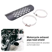 Motorcycle Exhaust System Pipe Heat Shield Cover For Leg Protection Replacement Adjustment Clamps Easy Install
