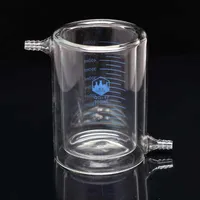 Valor de doble capa Reactor de vidrio con vidrio con camisa de 500 ml de suministros de laboratorio de vidrio de vidrio engrosado