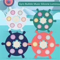 De nieuwste decompressie fidget speelgoed lichtgevende vinger gyro bubble muziek vingertop gyros decompressies speelgoed