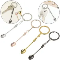 Schlüsselanhänger 4 Stück Mini Crown Löffel Schlüsselanhänger Teelöffel Anhänger Halskette Schlüsselanhängerschleife