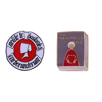 Pins, spille The Handmaid's Tale Smaly Pin Novel di Margaret Atwood Letteratura Bookworm Badge Badge Femminist Flair Aggiunta
