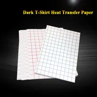 20 sayfa kağıt ürünü A4 ısı transferi koyu siyah kumaş baskı kağıtları için pamuk giysi