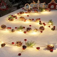 Рождественские украшения декорации пушистые шар светодиодные световые струны праздник украшения колокол Adornos Navidad 2021 домашний декор