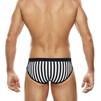 Homens swimwear marca acolchoado nadado briefs preto biquíni tiras push-up homens sexy natação surffing praia shorts mayo sungas