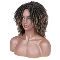 Synthetic Wigs Saisity Dreadlock Crochet Twist Hair Soft Short Bouncy Curly For Black Women Soul Locs Braids