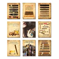 Signe métallique Cigars Vintage Style Plaque Plaque de tabac Plaque Cigare Bar Pub Cafe Salon Salon Decor H1110