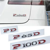 سيارة جذع كروم abs شعار شارة ل tesla نموذج 3 x s roadster p100d تسطير p85d p90d 85 100 شعار ملصقات اكسسوارات السيارات