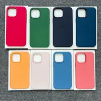 F￶r iPhone 14 13 Pro Max Silicone Cases 14Plus 12Pro 12 Magsafe 3in1 Defender Phone Case Liquid Silicone Scratch Proof Cover