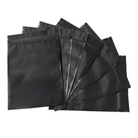 1000 pcs / lote 11 tamanho fosco preto cheiro à prova de alumínio alumínio sacos resealable mylar sacos bolsa de folha bolsa lisa zíper bloqueio saco atacado
