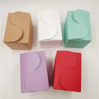 Envoltório de presente 12 pçs / lote colorido s em forma de caixas de papel kraft para sabão cosméticos produtos artigos presentes fornecem armazenamento de contentores