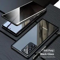 Anti-Spy Cases Anti-Peeping Privacybescherming Magnetische Adsorption Gehard Glaskast voor Samsung Galaxy Note 20 Ultra S20 S21 Note10 Plus S10 S9 S8 A52