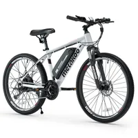 ABD Stok Metakoo CyberTrack 100 Dağ Elektrikli Bisiklet Beyaz 26 inç Bafang 350 W Fırçasız Motor Shimano 21-Hızlı Dişli Sistemi