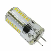 10 stks G4 dimbare gloeilamp 64-SMD LED-lamp Siliconen Crystal White