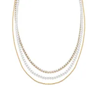 Подвесные ожерелья Дизайн 3 слоя хрустальных бусин Ожерелье для женщин цикл белая жемчужная свадебная вечеринка Подарки модные украшения женского пола 2021