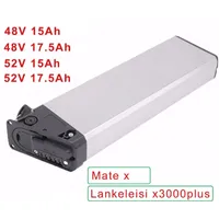 EBike Battery Pack 48V 52V 15AH 17.5Ah Hidden Lithium Batteria för Mate X Lankeleisi x3000plus Folding Fat Däck Elektrisk cykel