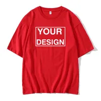 Męskie Koszulki EU Rozmiar 100% Bawełna Niestandardowy T Shirt Make Your Design Logo Tekst Mężczyźni Kobiety Drukuj Oryginalne Wysokiej Jakości Prezenty Tshirt Hurtownie
