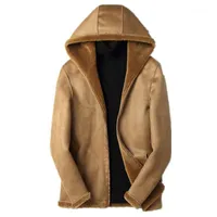 Couro masculino Faux 100% de peles de lã casaco outono jaqueta de inverno homens reais shearling shearling desgaste dobro vestes f-ylq-lm01 my1793