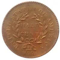 US Un ensemble de (1794-1797) 4pcs Liberty Cap artisanat Half cent Copier Décorer des ornements de monnaie Accueil Décoration Accessoires