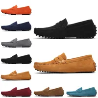 Дешевле не бренд мужские платья замшевые туфли черное небо синий красный серый оранжевый зеленый коричневый мужской слип на ленивый кожаный размер обуви 38-45