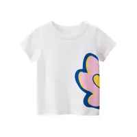 키즈 티셔츠 여름 소년 소녀 짧은 소매 인쇄 아기 유아 어린이 코튼 탑 티셔츠 화이트 새로운 의류 1150 x2