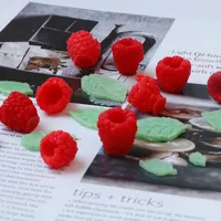 50st bakgjutformar Små jordgubbsmönster Silikonkakaformar