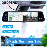 Inch 4G Android Car DVR Rearview Mirror FHD 1080P Stream Media DashCam ADAS Super Night Auto Registrar GPS Navigation DVRs