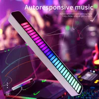 LED Strip Light Sound Control Pickup Rhythm Music Atmosphere Light Bar USB RGB Colorful Tube Car Party Home Decoration Lamp