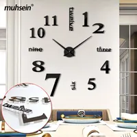Wall Clocks Muhsein Big Number Clock Home Decor 3D DIY Crystal Sticker Modern Design Large Watch Living Room Office Bedroom