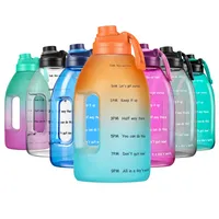 Botella de agua con 1 galón grande de gradiente Cubo de color accesorio deportivo al aire libre