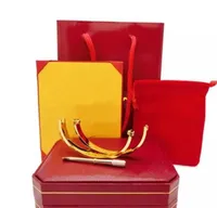 Pulsera de amor de acero inoxidable 316L Pulsera de oro rosa Destornillador de oro para mujer y hombres Joyería de pareja con conjunto de caja