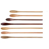 Long Handle Wood Coffee Spoons 15cm 20cm Seasoning Tea Spoon Tableware Stir Stick Wooden Cutlery 755 B3