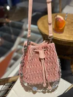 Изысканные и элегантные женские сумки на плечо дамской сумки в бархатном материале с драгоценными камнями ручка цепи сладкого стиля ведра