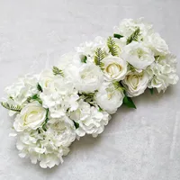 Pivoine artificielle rose hydrangea rangée mariage fond faux fleur décoration bricolage combinaison combinaison arc de mariage arrangement