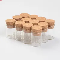 22 * 30mm 5ml Mini Glasfläschchen Gläser Verpackung Flaschen Teströhrchen mit Korkstopper leerer transparent klar 100pcs / lotgood atty