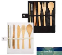 Flatware Sets 6pcs/set Portable Eco Friendly Set Travel Utensils Dinnerware Reusable Straws Chopsticks Knife Fork Spoon Wholesale1