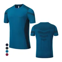 Spor Salonu Egzersiz Tees Erkekler 2021 Yaz Spor Gömlek Joggers Baskı Koşu Ince Sportwear Kısa Kollu Erkek Vücut Geliştirme T Jerseys