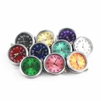 Blandningar 10st / Lot Glass Watch Charms Fit 18mm / 20mm Ginger Snap Armband Utbytbara knappar DIY Smycken