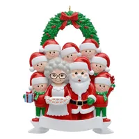 Amerikaanse voorraad kerstboom hanger cartoon patroon gepersonaliseerde DIY naam Mooie familie hangende hars ornament cadeau Nieuwjaar Home 202C3